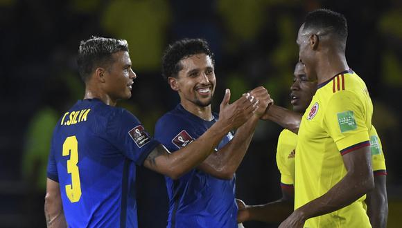 Colombia y Brasil empataron 0-0, por la fecha 5 de las Eliminatorias. (Foto: AFP).
