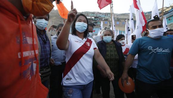 La candidata presidencial de Fuerza Popular le pidió al candidato presidencial de Perú Libre que “no tenga una actitud machista”, ya que “no puede pretender que haga lo que a usted le de la gana”. (Foto: El Comercio)