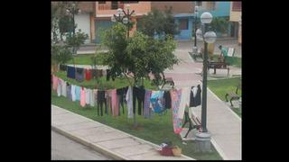 Ventanilla: vecinos tuvieron que retirar ropa que pusieron a secar en un parque