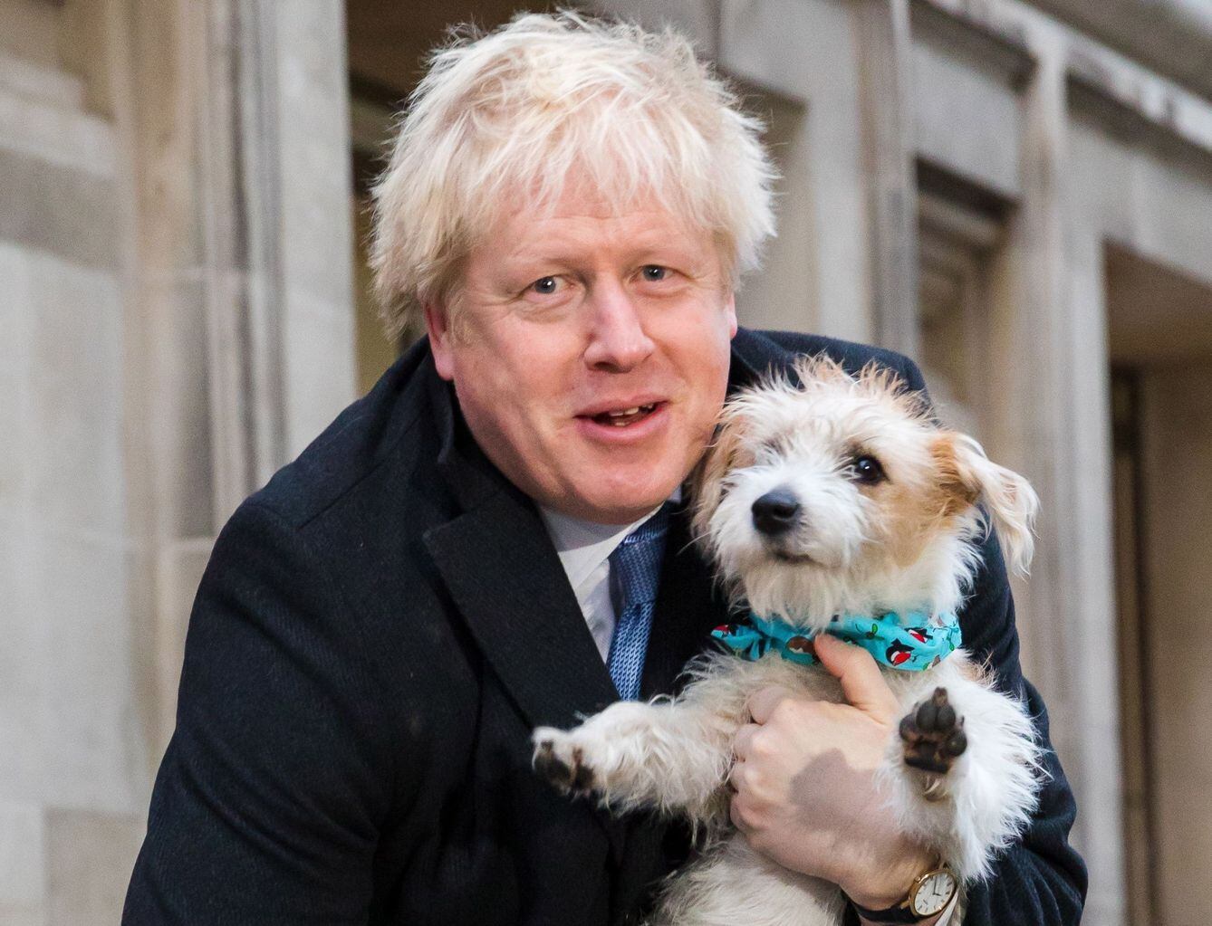 British Prime Minister Boris Johnson and his dog Dilyn.  (Photo: Reuters)