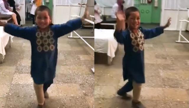 El niño afgano que baila con su nueva pierna capta atención de redes sociales. (Facebook)