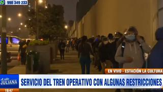 Metro de Lima: trasladan en buses a pasajeros afectados por restricción del servicio de Línea 1 