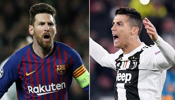 Lionel Messi y Cristiano Ronaldo solo se podrían enfrentar en la final de Champions League, tras sorteo. (Foto: AFP/Reuters)