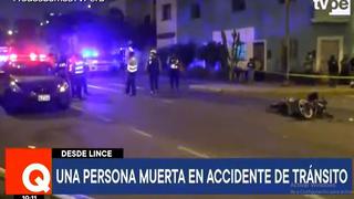 Lince: motociclista fallece tras chocar contra coaster en la calle León Velarde