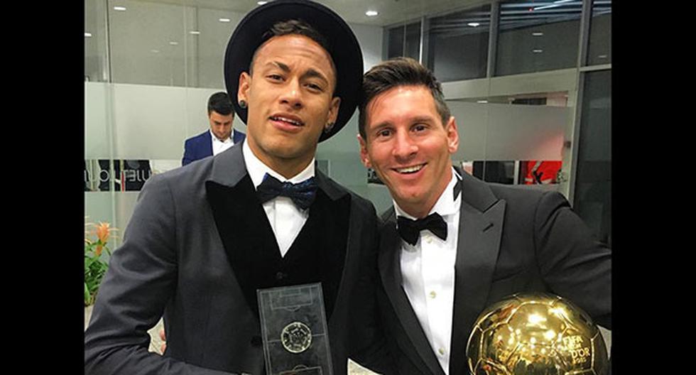Neymar felicitó a Messi por ganar el Balón de Oro FIFA 2015. (Foto: Facebook Neymar Jr)