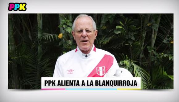 PPK dijo que seguir&aacute; el partido de la selecci&oacute;n peruana de f&uacute;tbol, que se enfrenta hoy a las 3:30 p.m. con su par colombiana por las eliminatorias al mundial Rusia 2018. (Foto: Captura de video)