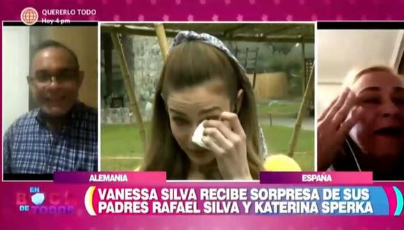 “Luz de Luna”: Vanessa Silva, protagonista de la novela, llora tras sorpresa en “En Boca de Todos”. (Foto: Captura)