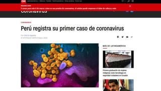 Así informaron los medios internacionales el primer caso de coronavirus en Perú | FOTOS