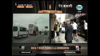 Boca vs. River: ¡Apoyo total! Así fue el traslado de ambos equipos del hotel a La Bombonera | VIDEO