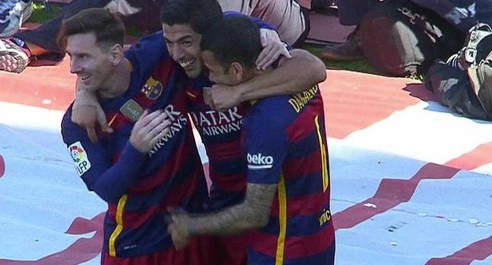 Luis Suárez la rompió en el primer tiempo del Barcelona vs Granada. (Foto: DirecTV)