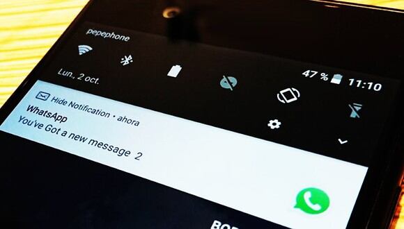 ¿Quieres evitar que las notificaciones de WhatsApp aparezcan? Usa este truco. (Foto: WhatsApp)