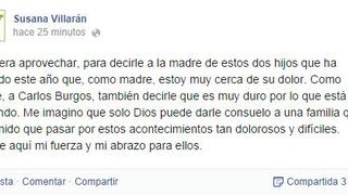 Alcaldesa Susana Villarán dio condolencias a Carlos Burgos