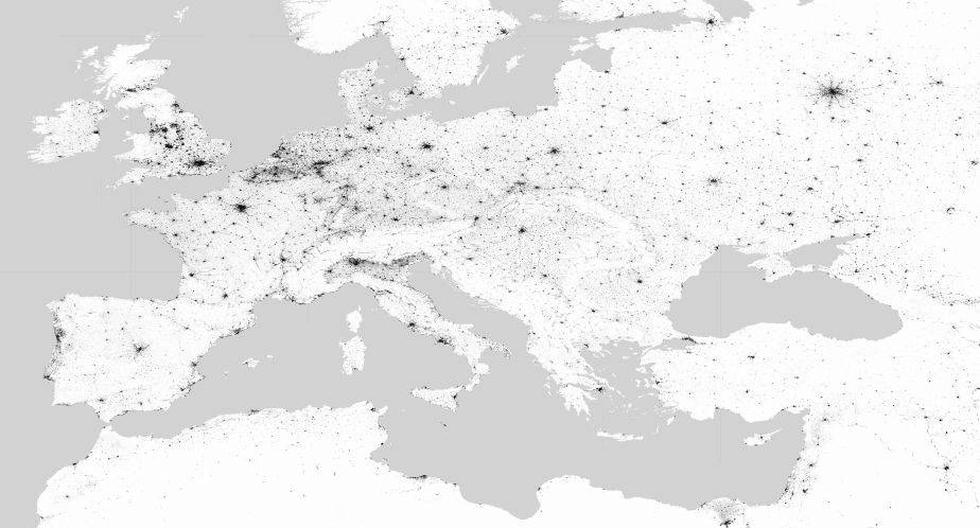 El nuevo mapa no solo muestra &quot;los centros urbanos, sino tambi&eacute;n min&uacute;sculas aldeas rurales&quot; gracias a im&aacute;genes de sat&eacute;lites. (Foto: EFE)