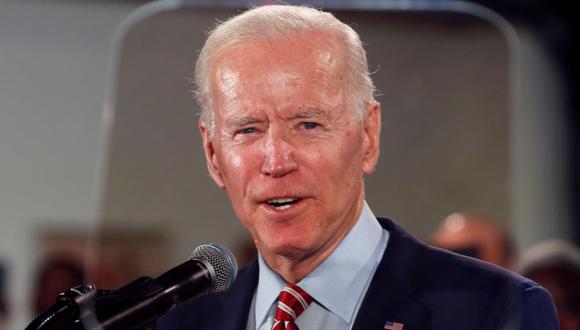 El candidato demócrata a la presidencia de los Estados Unidos, Joe Biden, aparece en un mitin de campaña en la noche de las primarias de New Hampshire en Columbia. (Foto: Archivo/AFP).