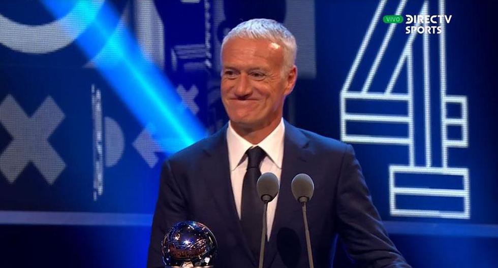 Didier Deschamps ganó el premio al mejor entrenador en The Best. (Foto: captura DirecTV)