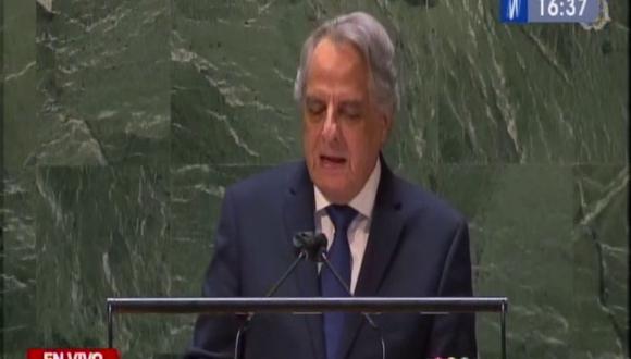 Manuel Rodríguez Cuadros, representante del Perú ante la ONU. (Captura de video, Canal N).