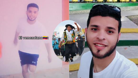 Venezolano en Perú bailó huayno y sorprendió a varios. (Imagen captura: @claudioagm1/ TikTok)