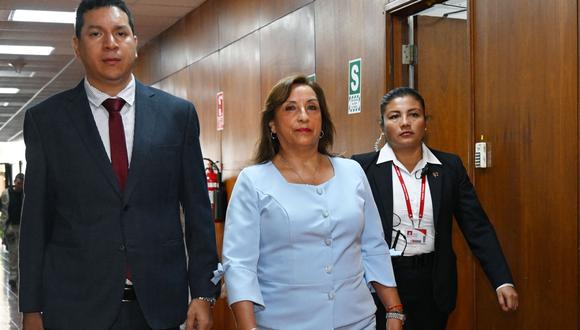 La presidenta Dina Boluarte acudió en marzo pasado a la sede de la fiscalía de la Nación. Foto: Ministerio Público