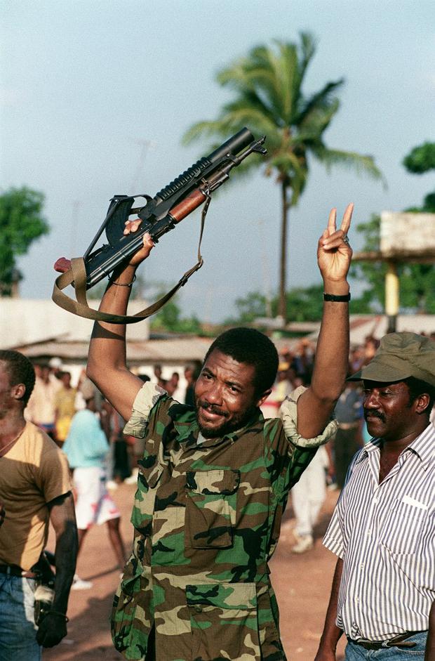 In 1989, Taylor appeared as head of the Liberian National Patriotic Forces (FPNL), a resistance group seeking to overthrow the Doe government, sparking the country's first civil war. 