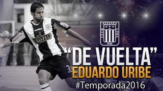 Alianza Lima confirmó el fichaje de Eduardo Uribe