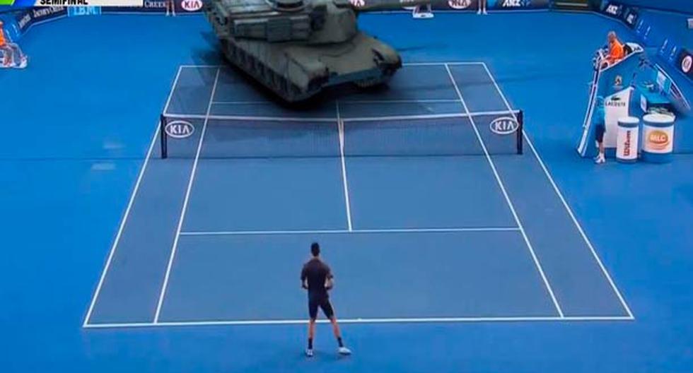 Novak Djokovic enfrenta a un tanque en Melbourne. (Foto: Video)