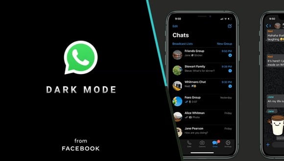 ¿Sabes si realmente estás ahorrando batería con el "modo oscuro" de WhatsApp? Conoce cuánto. (Foto: WhatsApp)