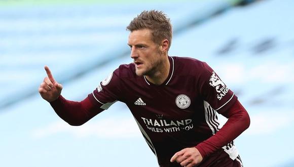 El 'hat trick' de Jamie Vardy en la goleada 5-2 de Manchester City ante Leicester City. (Foto: EFE)