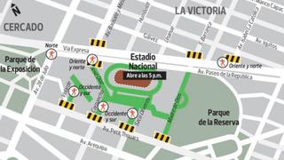 Perú-Ecuador: estas vías serán cerradas mañana por el partido