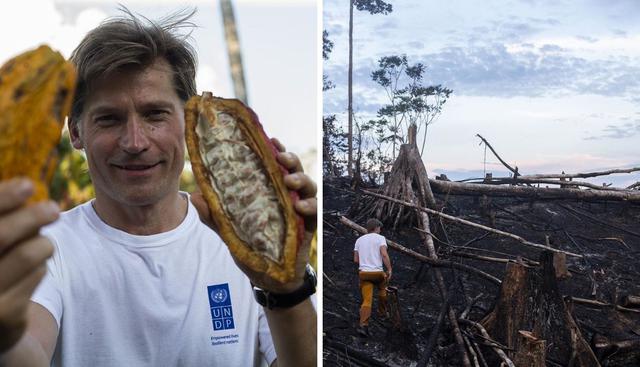 El actor danés quedó impresionado con la belleza de la selva, pero criticó el mal uso de los bosques. (Foto: @nikolajwilliamcw)