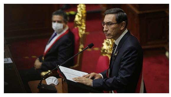 El presidente Martín Vizcarra acudió ayer al Congreso de la República para dar su último mensaje a la nación por Fiestas Patrias.