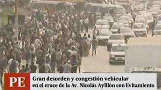 Caos en cruce de Av. Nicolás Ayllón y Evitamiento por desvíos