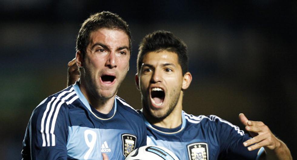 ¿Problemas entre los delanteros Gonzalo Higuaín y Sergio Agüero? (Foto: Getty Images)