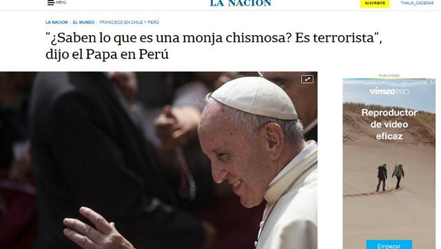 Papa Francisco: Así informó prensa mundial sobre su visita al Perú