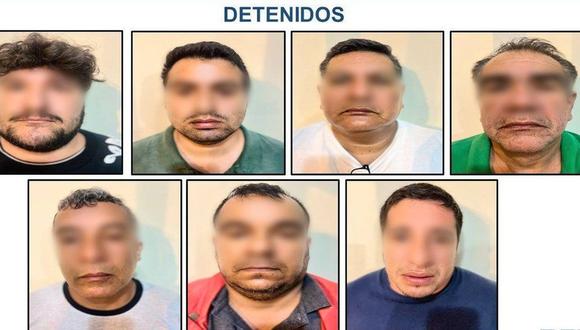 Imagen de los siete detenidos en operativo policial en Manabí, Ecuador (Foto: @CmdtPoliciaEc)