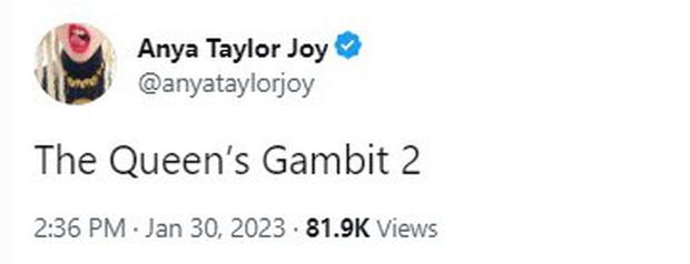 Haverá uma segunda temporada de Queen's Gambit?