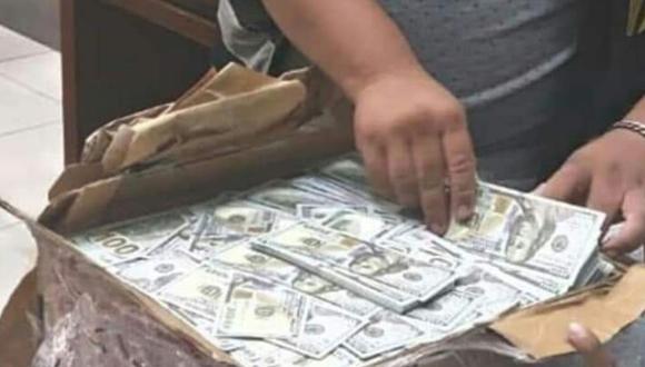 Dinero se encontraba dentro de tres cajas que habían sido enviadas como encomiendas. (Foto: PNP)