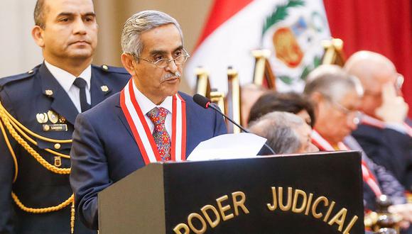 El presidente del Poder Judicial, Duberlí Rodríguez, (Foto: El Comercio/ Dante Piaggio)