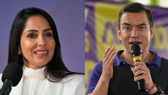 Luisa González (45 años) y Daniel Noboa (35 años) se disputarán la presidencia de Ecuador, luego de que en la primera vuelta obtuvieran la mayoría de los votos (33% y 23%, respectivamente). / Getty Images.