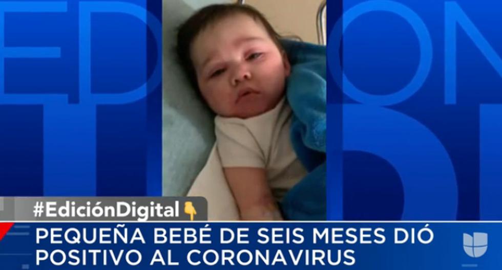 Imagen de Valentina, de 6 meses, que fue diagnosticada con el nuevo coronavirus en Texas, Estados Unidos. (Foto: Captura de video/Univisión).