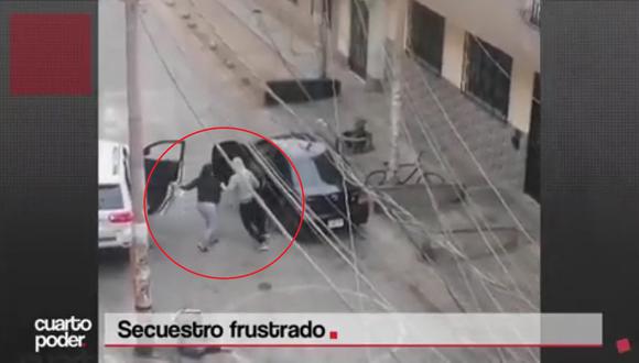 Secuestro frustrado en Los Olivos. (Foto: Cuarto Poder)