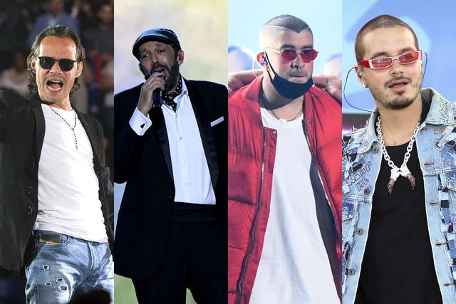Marc Anthony, Juan Luis Guerra, Bad Bunny y J Balvin son algunos de los latinos considerados en la lista de nominados a los Grammy 2020. (Foto: Agencia)