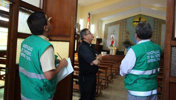San Isidro inspeccionó seguridad en iglesias por Semana Santa