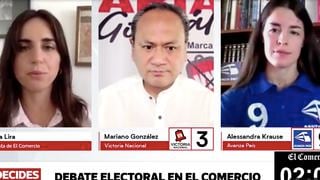 Candidatos al Congreso Alessandra Krause y Mariano González debatieron este miércoles en El Comercio