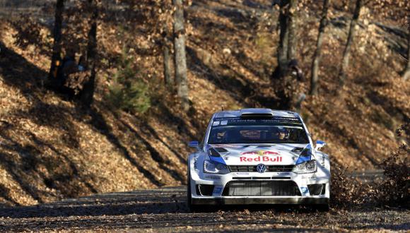 El Volkswagen Polo R WRC de Ogier en acci&oacute;n. (foto: DPPI)