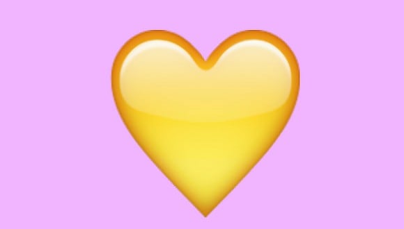 ¿Alguna vez te has preguntado qué significa el emoji del corazón amarillo en WhatsApp? (Foto: Emojipedia)