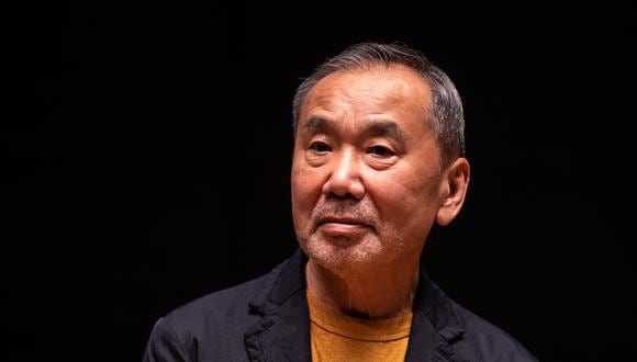 (FILES) Japanese writer Haruki Murakami attends a press conference during a media preview of The Waseda International House of Literature, also known as Haruki Murakami Library, which is designed by Japanese architect Kengo Kuma, at Waseda University in Tokyo on September 22, 2021. Japanese author Haruki Murakami, whose surreal works peppered with references to pop culture have earned him a cult following, won the Princess of Asturias award, one of Spain's top literary prizes on May 24, 2023. (Photo by Philip FONG / AFP)