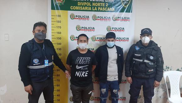 Los 'raqueteros' fueron llevados a la comisaría de La Pascana, en Comas. (Foto: Municipalidad de Comas)