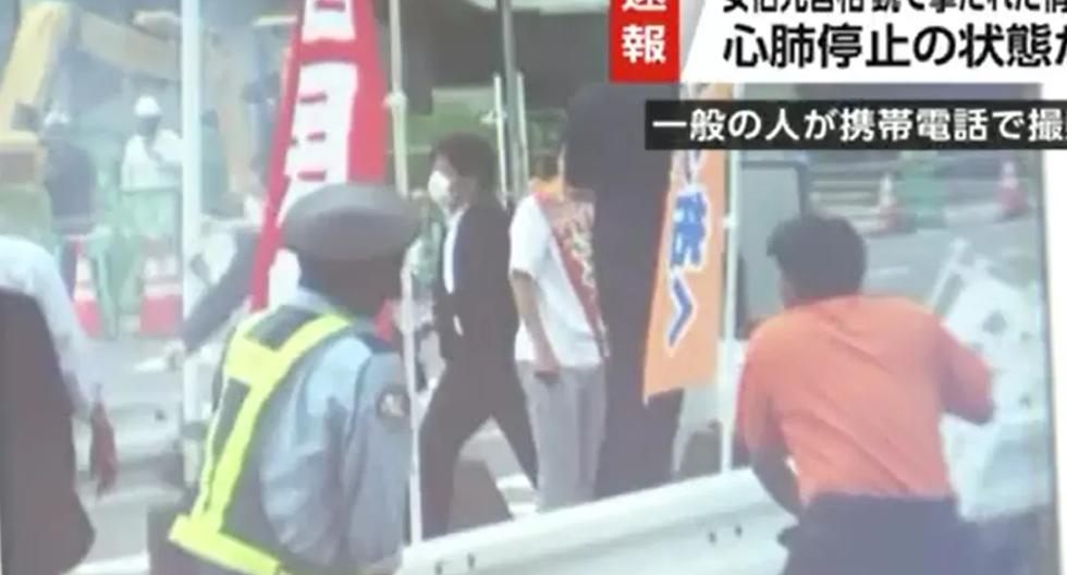 The moment when former Japanese Prime Minister Shinzo Abe is shot during a campaign rally |  VIDEO