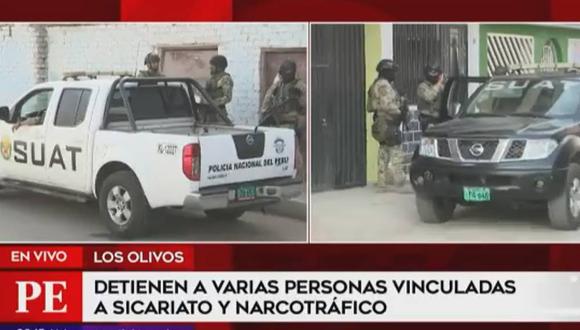 Detienen a varias personas en Los Olivos. (Foto: América Noticias)