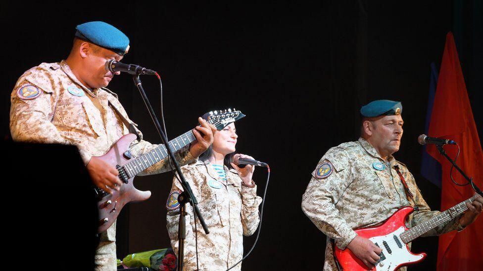 Authorities are organizing patriotic concerts in an attempt to bolster support for Russia's invasion of Ukraine.